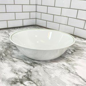 Vintage Corelle Corning Ware Wildflower Serving Bowl Green Stripe 8-1/2"